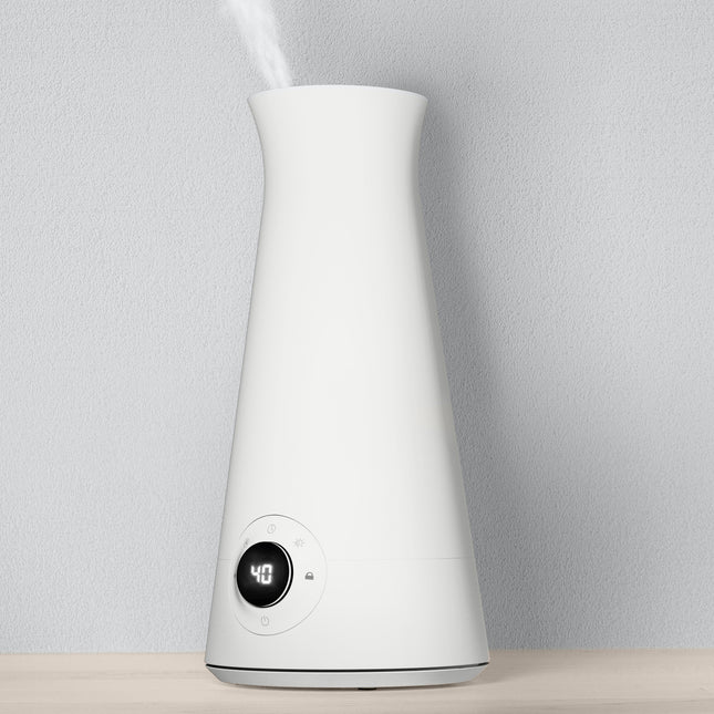 White humidifier on gray background