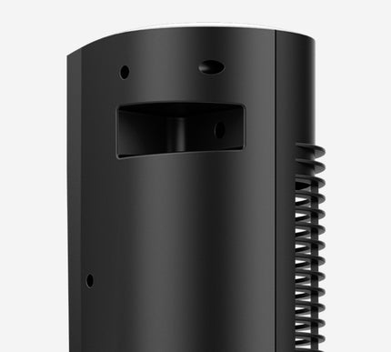 173 back view with focus on the carrying handle on blank background.