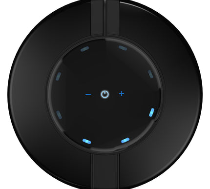 Atom 1S close up of controls with blank background.