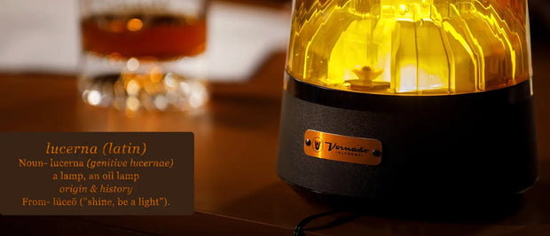 Lucerna 1 on a table next to its owner's guide. Lucerna (latin) Noun - Lucerna (genitive lucernae) a lamp, an oil lamp. Origin & history from - luceo ("shine, be a light").