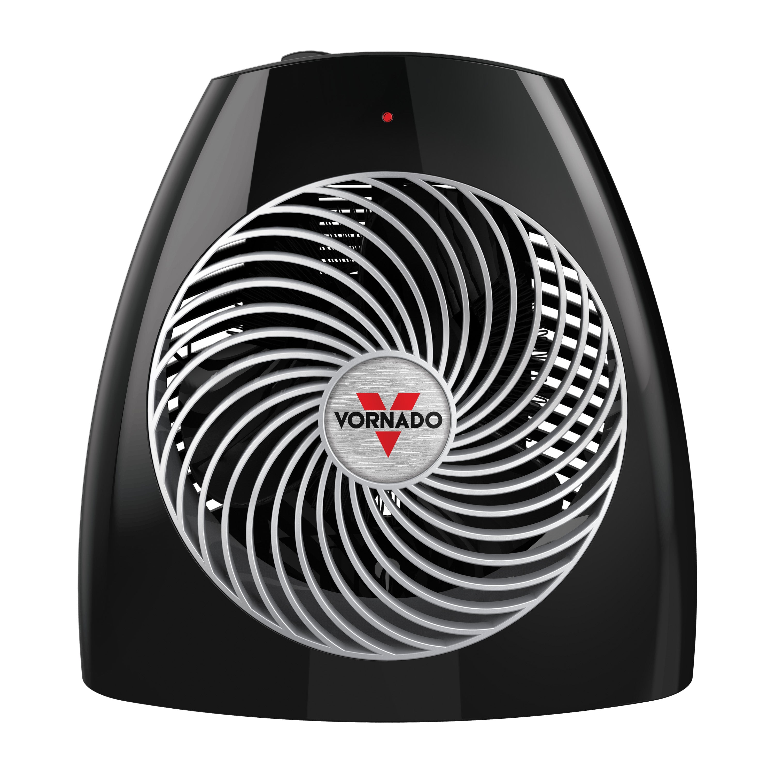 MVH heater on a blank background front view of grille and heat indicator light