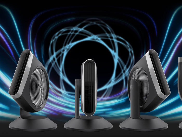 Strata 8 Omni's head swiveling in different direction to show off omniwave multi-axis capabilities