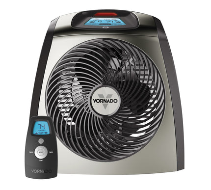 TVH600 heater with remote on a blank background