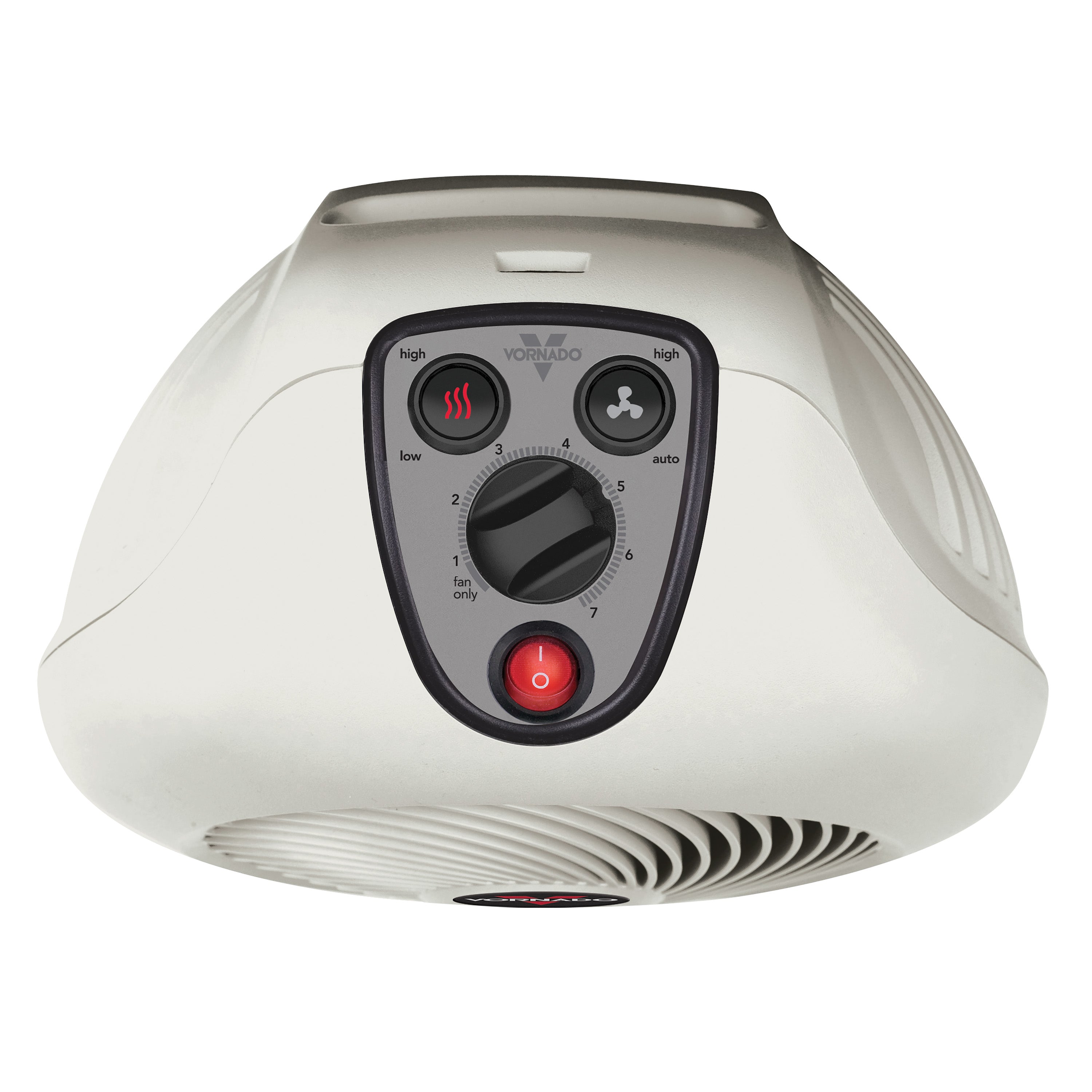 VH2 heater on a blank background top view of manual control switches and dial