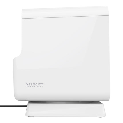 White heater with 'Velocity' branding on a white background