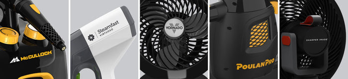 All 5 brands showcased under the vornado umbrella.
