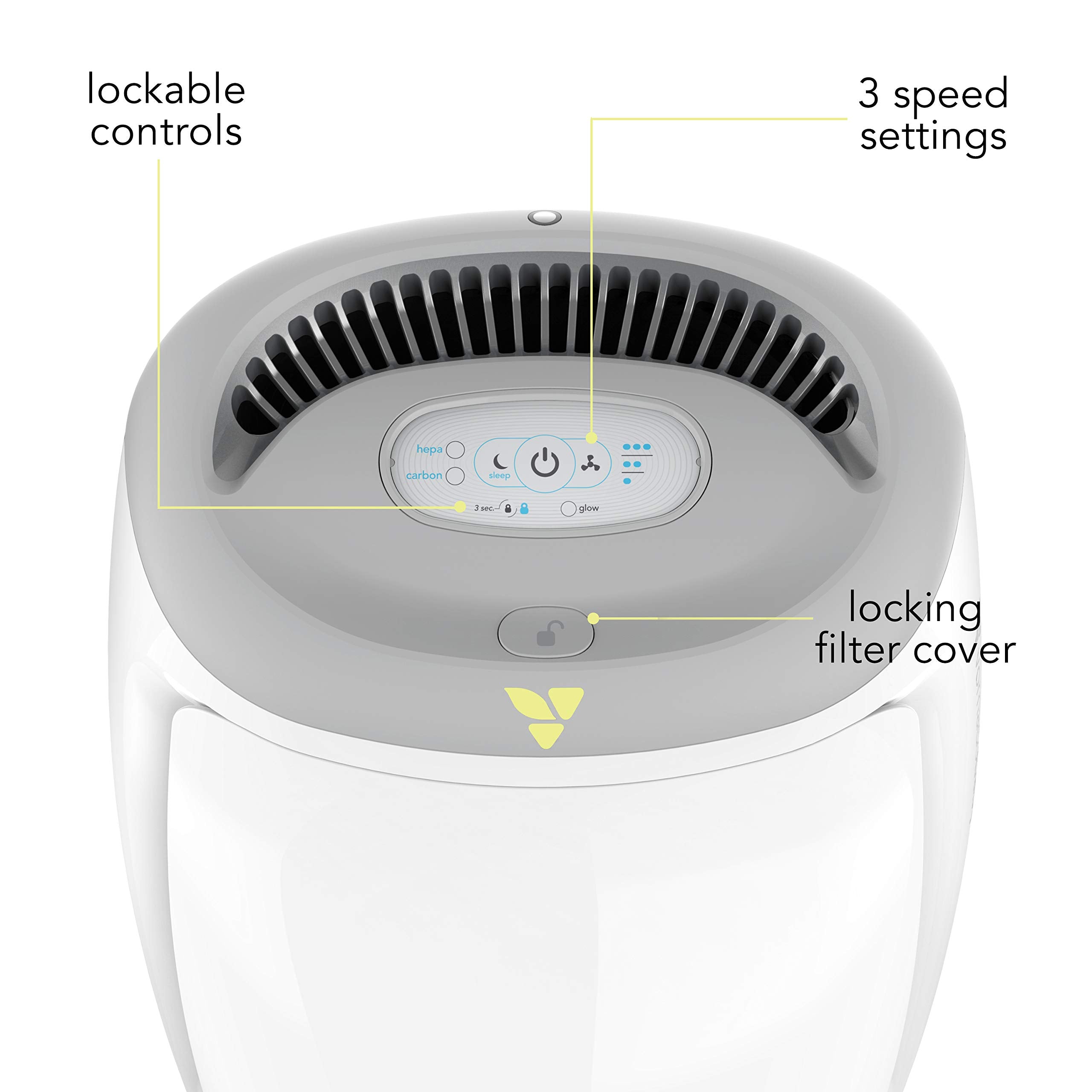 Purio Nursery Air Purifier with True HEPA Filtration