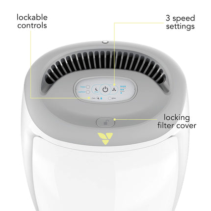 Purio Nursery Air Purifier with True HEPA Filtration