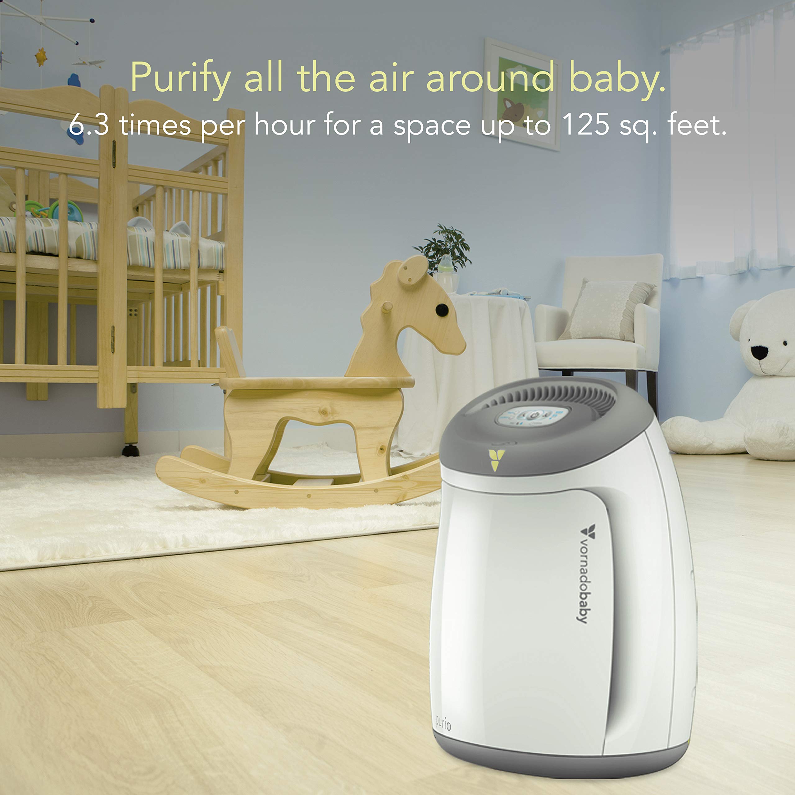 Purio Nursery Air Purifier with True HEPA Filtration