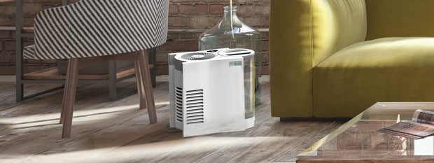 EVDC300 next to a couch in a living room.