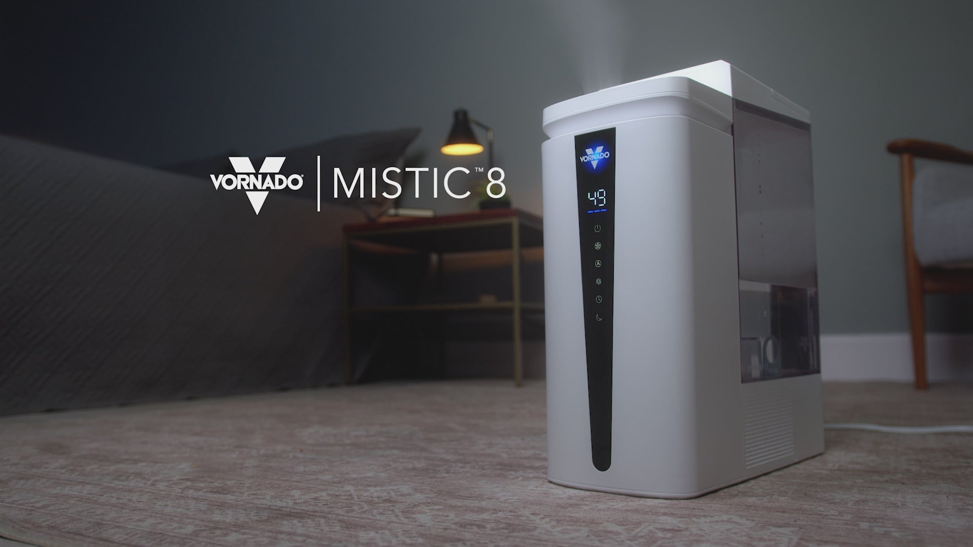 Product video going over the product features for the Vornado Mistic 8 humidifier.