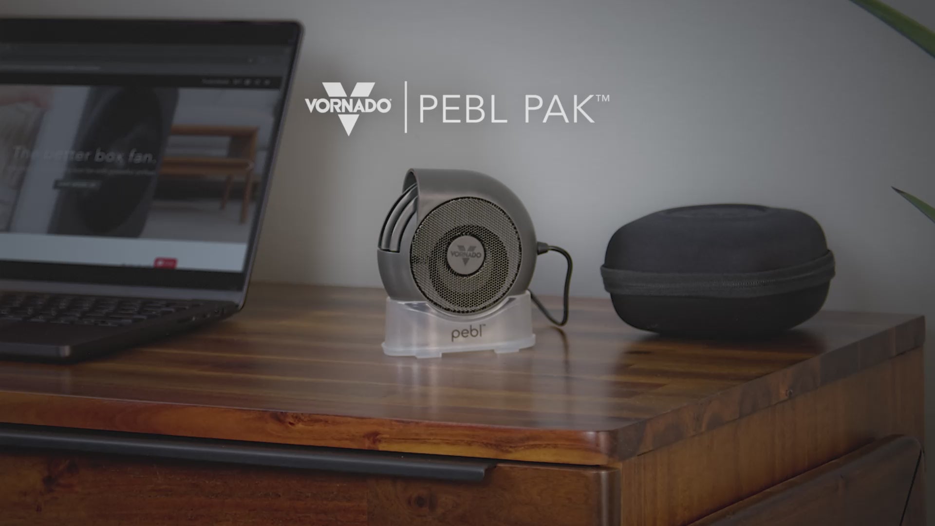 Video showing the product feature for the Vornado PEBL PAK Personal fan