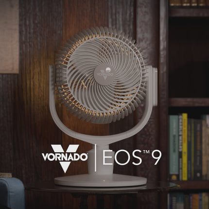 Video showing the product features of the Vornado Eos 9 air circulator.