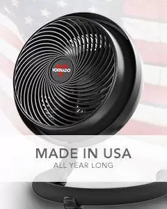Black Fan with the text Made In USA All Year Long