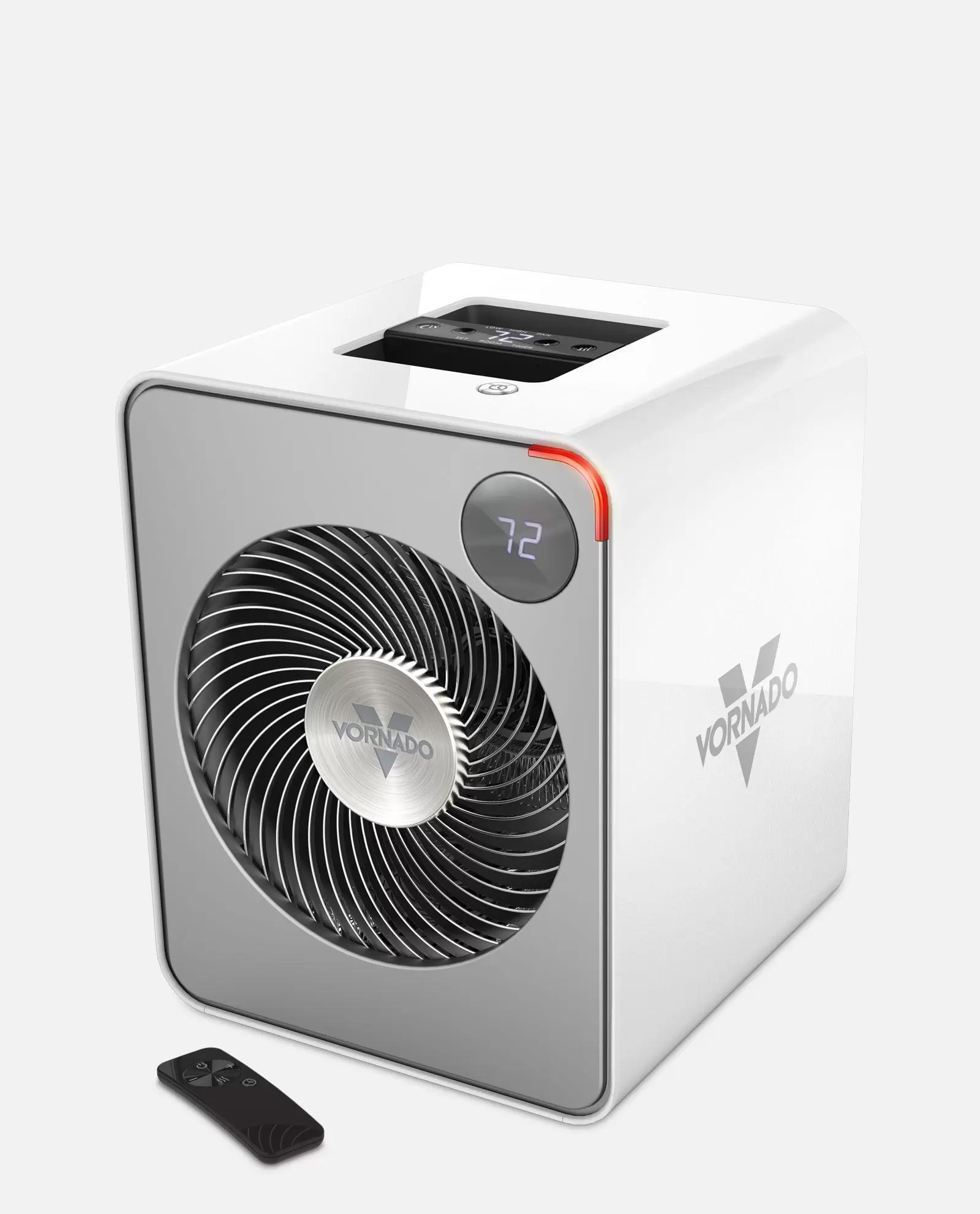 White vmh500 personal metal heater and remote