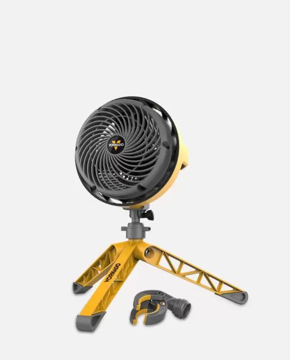 EXO5 heavy duty small air circulator with clamp
