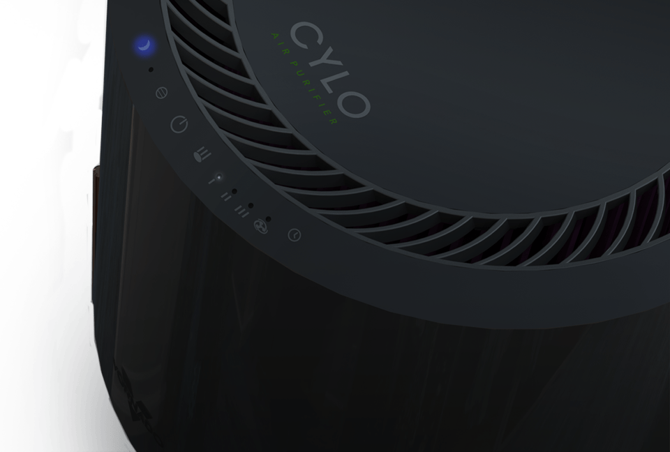 Closeup of Cylo51 Air Purifier's controls