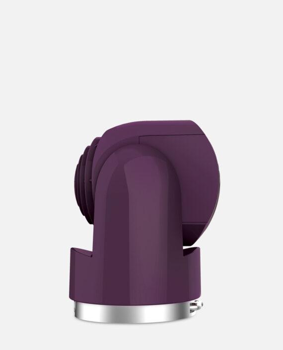 Side shot of a plum Flippi V6 personal air circulator