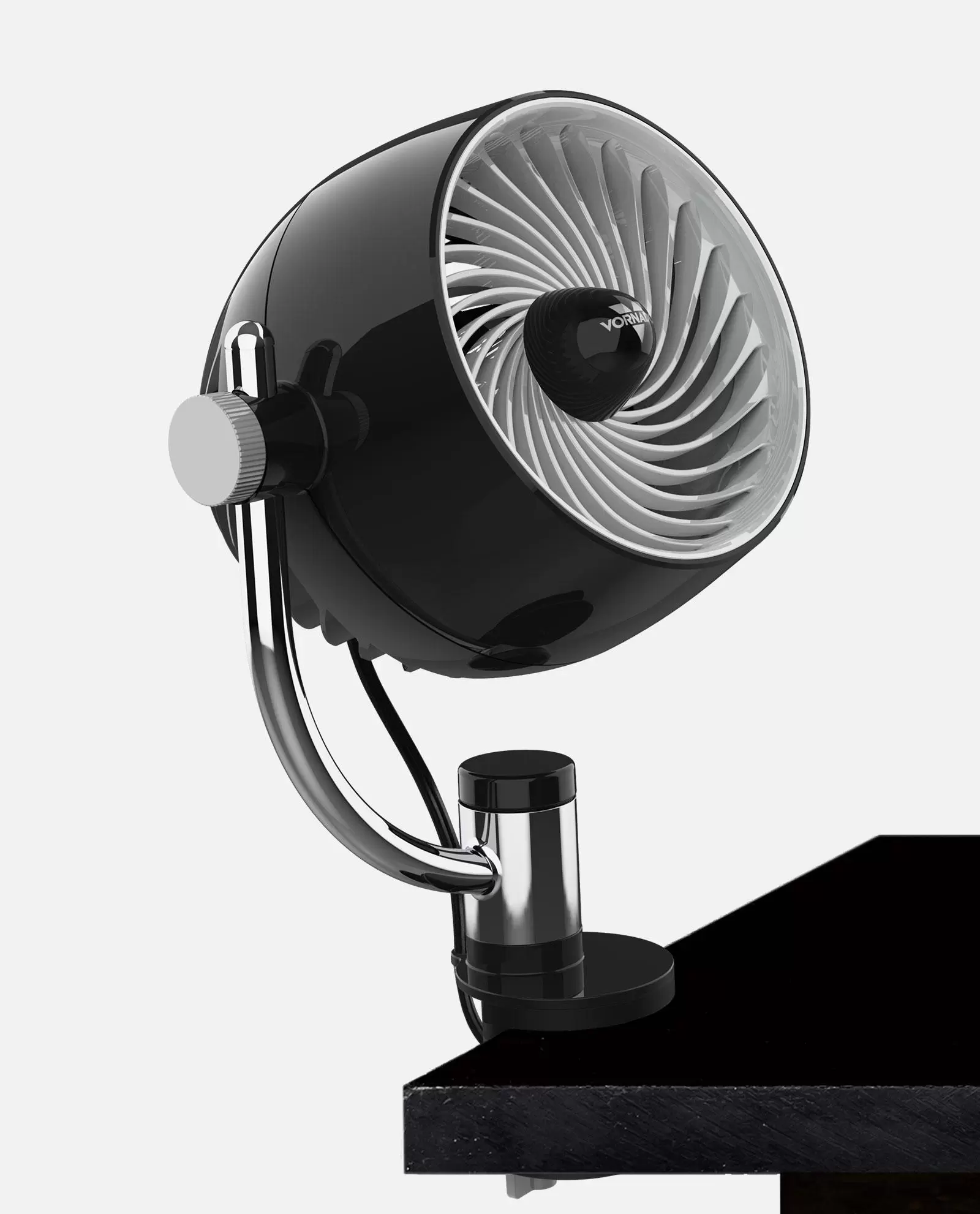 Black Pivot3 Clip compact Air Circulator