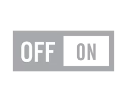 Grey Icon that says Off On. This icon is a simplified way of showing how the Vornado overheat protection switches on.