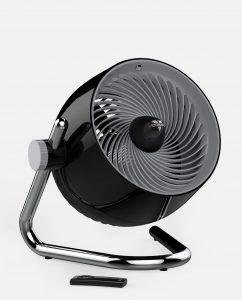 Black PIVOT6 Medium Air Circulator with remote