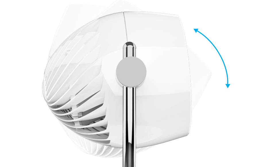 Pivot3U Compact Air Circulator Pivoting Function