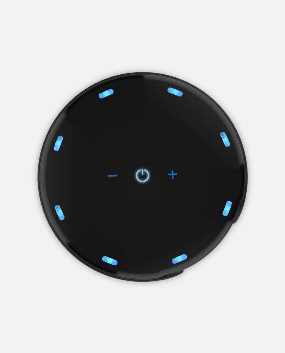 ATOM 1S Controls lit up in blue