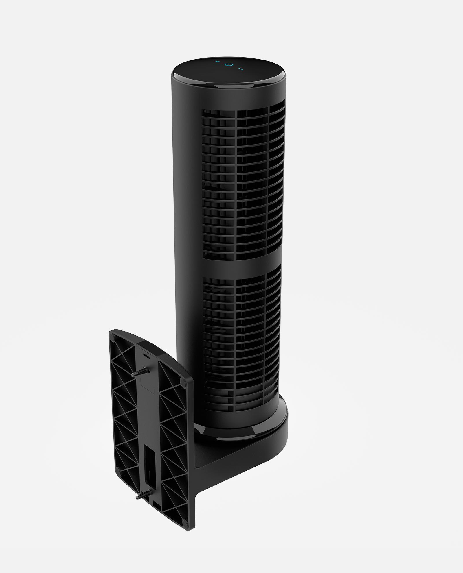 ATOM 2W AE Compact Oscillating Tower Circulator with Wall Mount