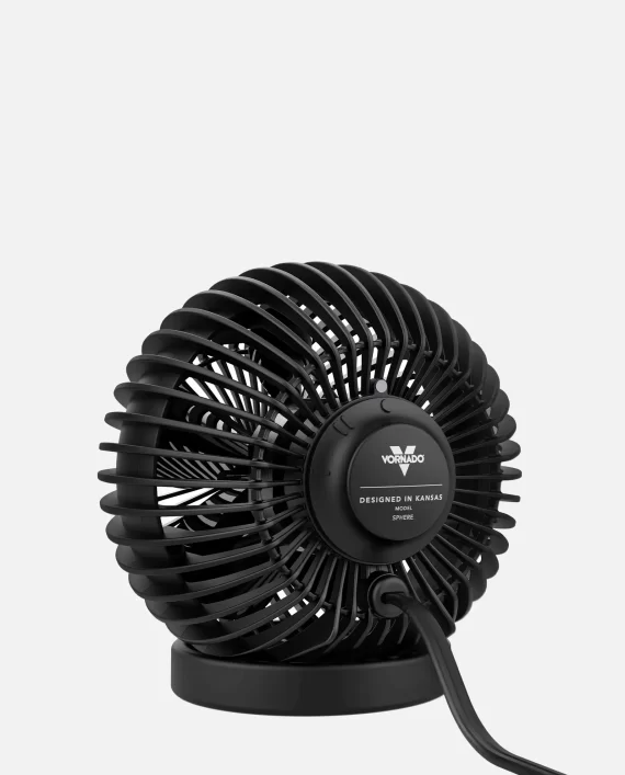 Sphere Web Back 24 stylish personal desktop fan quiet with detached ring base for tillting rotating
