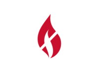 Red and White V-0 Flame Retardent Icon