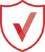 Red Advanced Safety Icon with a checkmark inside a shield